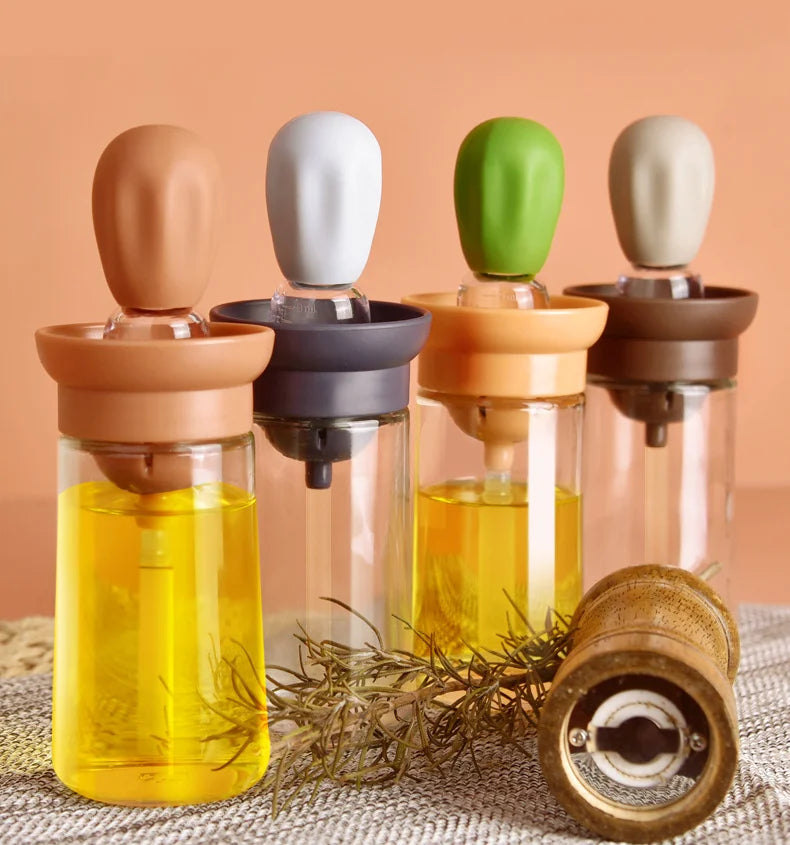 One-Press Oil Control Bottle with High-Temp Silicone Brush Head