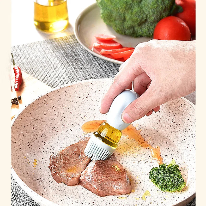 One-Press Oil Control Bottle with High-Temp Silicone Brush Head
