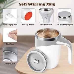 Electric Stirring Cup Full-automatic Magnetic Rotating Coffee Mug Charging