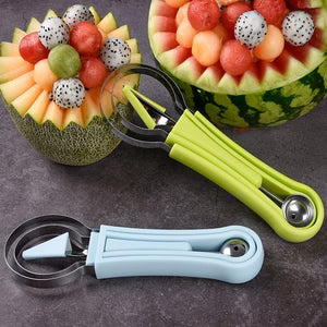 Multi-Purpose 3-in-1 Fruit Ball Maker Spoon – Summer Party Tool