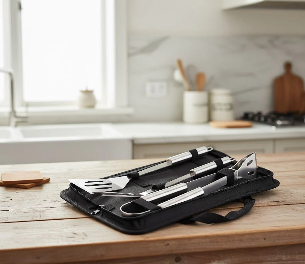 Compact BBQ Grill Tool Set